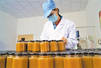 <p>　　彭陽縣草廟鄉草廟村成立中華蜜蜂養殖專業合作社，圍繞蜂產業發展林下經濟，形成產供銷“一條龍”，建成扶貧車間，帶動村民脫貧增收。</p>